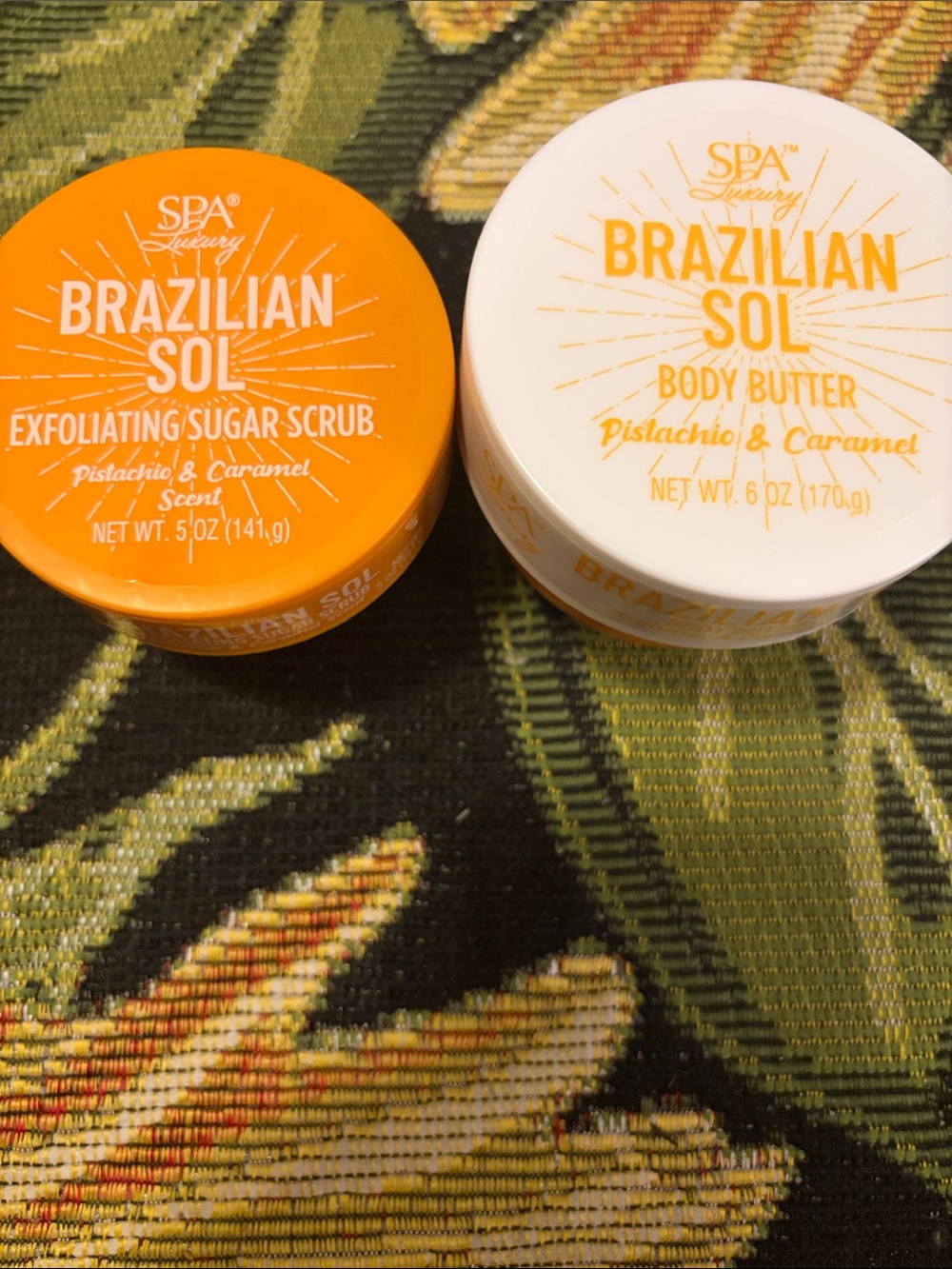 🌴Spa Luxury Brazilian Sol Body Scrub & Butter Set- Pistachio & Caramel